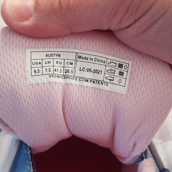 New Vionic Womens Austyn Blue Walking Shoes Size 9.5 - Picture 4 of 5